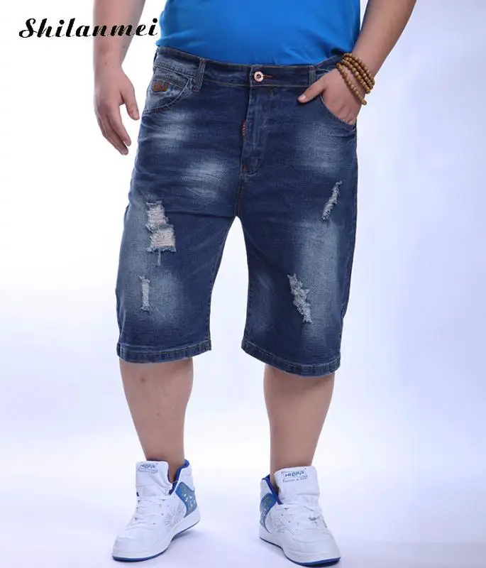 Plus Size Mens Denim Shorts 2017 New Summer style men's short jeans