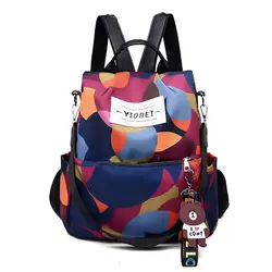 Модные камуфляжные женский рюкзак водостойкий нейлон геометрический цвет путешествия симпатичная школьная сумка для женщин Оксфорд