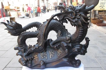 

Chinese Pure Bronze Refined Carved Legend Sea Dragon King Artwork Lucky Statue