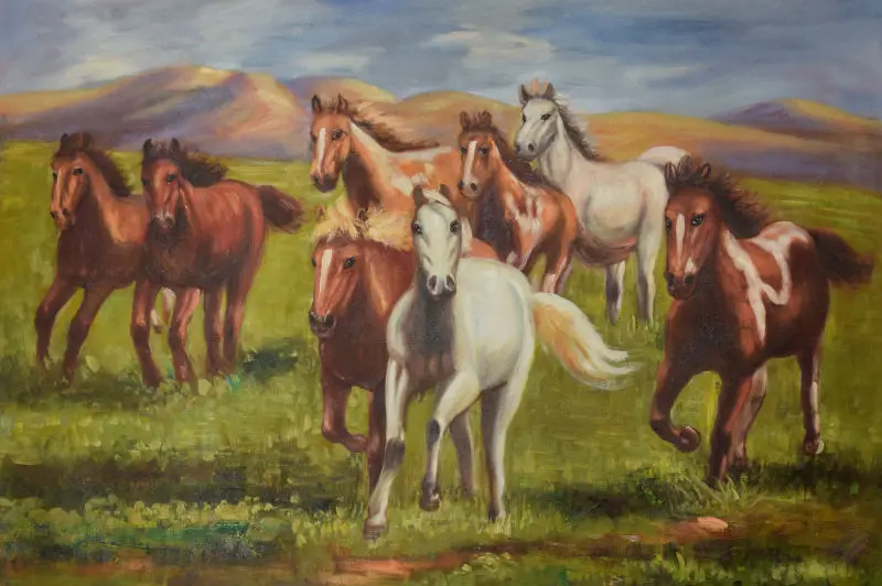 Лошади 8. Лошади в живописи. Лошади в живописи. Картина 8 лошадей. Картина 8 лошадей.