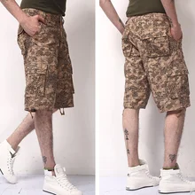 Летние Новые повседневные шорты мужские высотой до колена высококачественные хлопковые мужские шорты на открытом воздухе камуфляжные карго шорты Ybermuda masculina