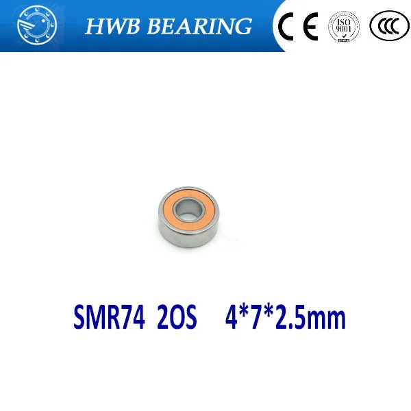 

2PC 4X7X2.5mm SMR74 2OS CB ABEC7 Stainless Steel Hybrid Ceramic Bearings/Fishing Reel Bearings SMR74C 2OS SMR74-2RS