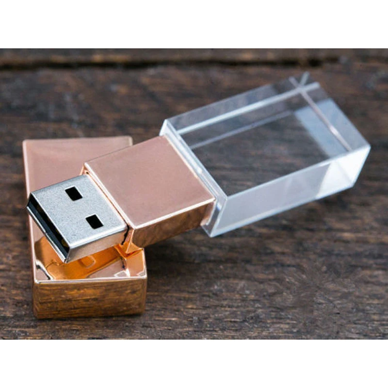 Trangee 20 шт./лот USB флеш накопитель цвета розового золота с кристаллами 8 ГБ 16 32 2 0