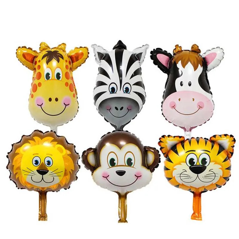 Cyuan Джунгли Тема для дня рождения вечерние шары обезьяна лев тигр фольгированный шар на день рождения латексный балон Balony зоопарк для вечеринки в стиле сафари Globos
