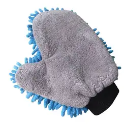 Синель коралловый флис палец очистки перчатки хозяйственные Мойки автомобиля перчатки для мытья очистки и обслуживания