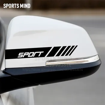 

10 Pairs SPORTS MIND SPORT Rearview Mirror car sticker Decal For bmw audi PEUGEOT NISSAN OPEL kia HONDA TOYOTA ford accessories