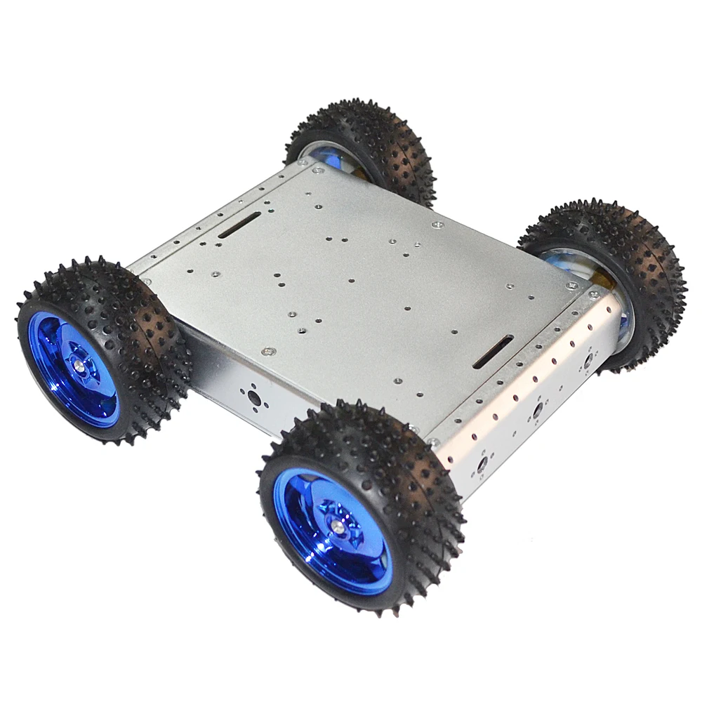 KEYES 4WD умный робот автомобильный комплект шасси 15 кг нагрузка-подшипник из алюминиевого сплава автомобильный корпус внедорожный вождения