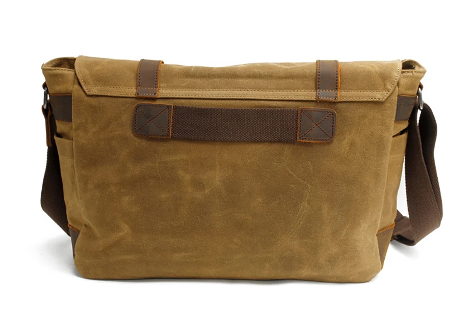 Back of Camera Shoulder Messenger Bag Khaki