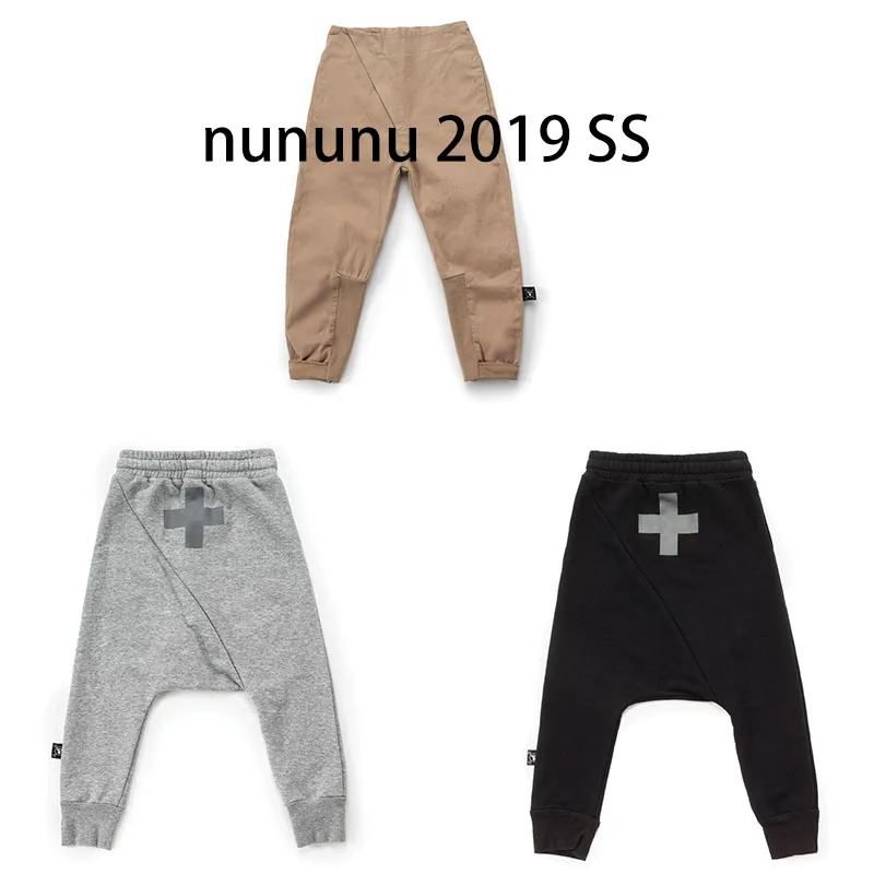 

2019 NUNUNU Kids Harem Pants Cross Print Fashion Pants For Boys and Girls PP Pants Toddler NUNUNU Brand Summer Bottoms Harems