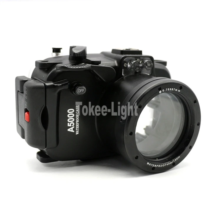 

40 meters 130ft Underwater Waterproof Housing Diving Camera Case Bag for Sony A5000 16-50mm Lens Camera