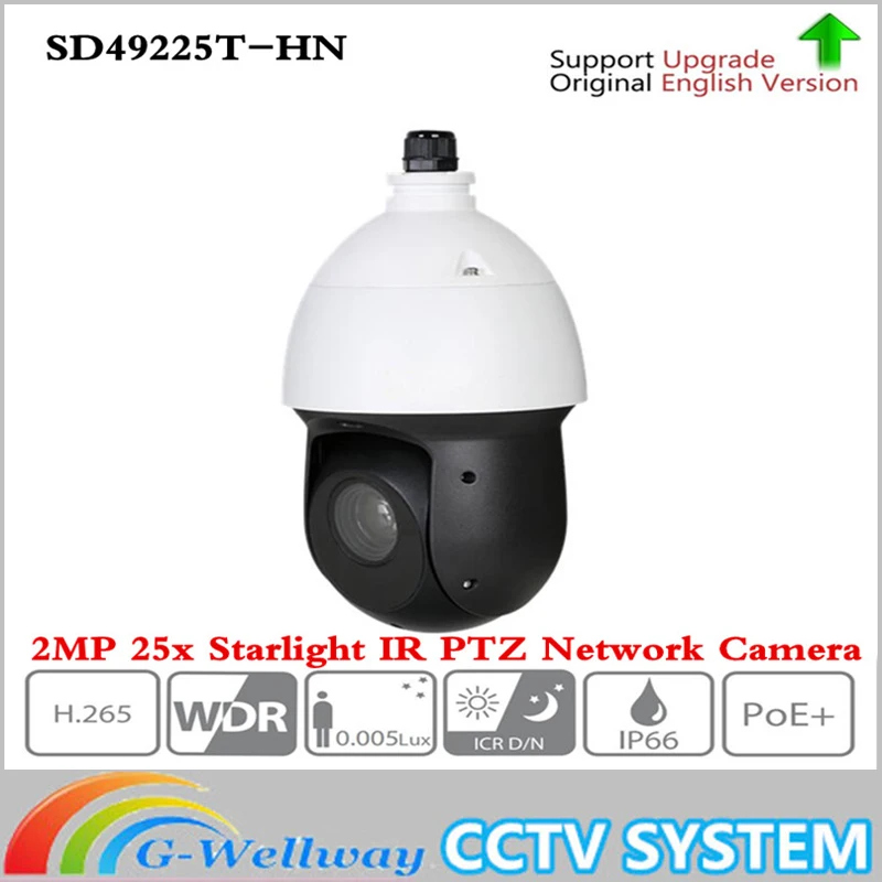 

Dahua 2MP 25x Starlight IR PTZ Network IP Camera SD49225T-HN High Speed IP Dome Camera 16X Digital Zoom IP66 Waterproof