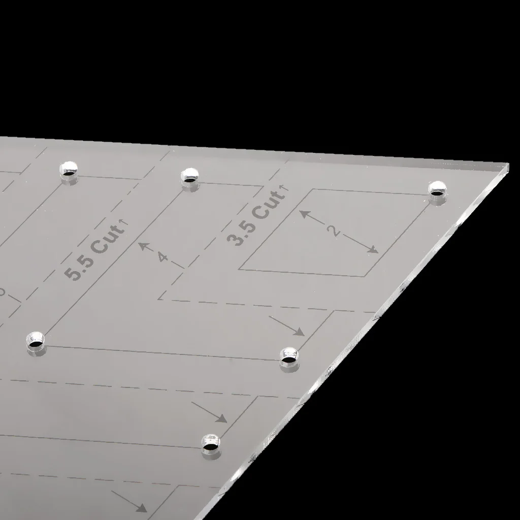 13.5 Cut 60 Degree Diamond Rhombus Template Quilting Ruler for DIY Patchwork