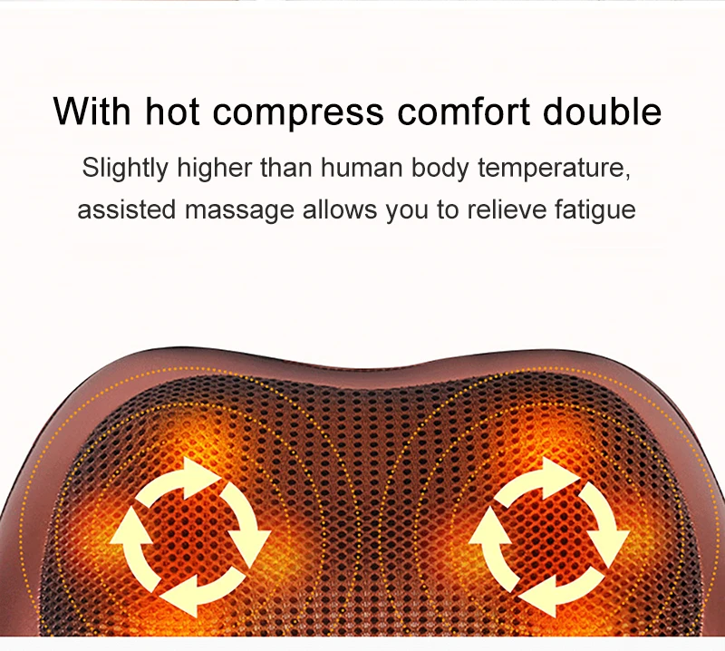 Cofoe Расслабляющая массажная подушка, Электрический вибратор для шеи, плеч, спины, массажер для автомобиля или домашнего использования