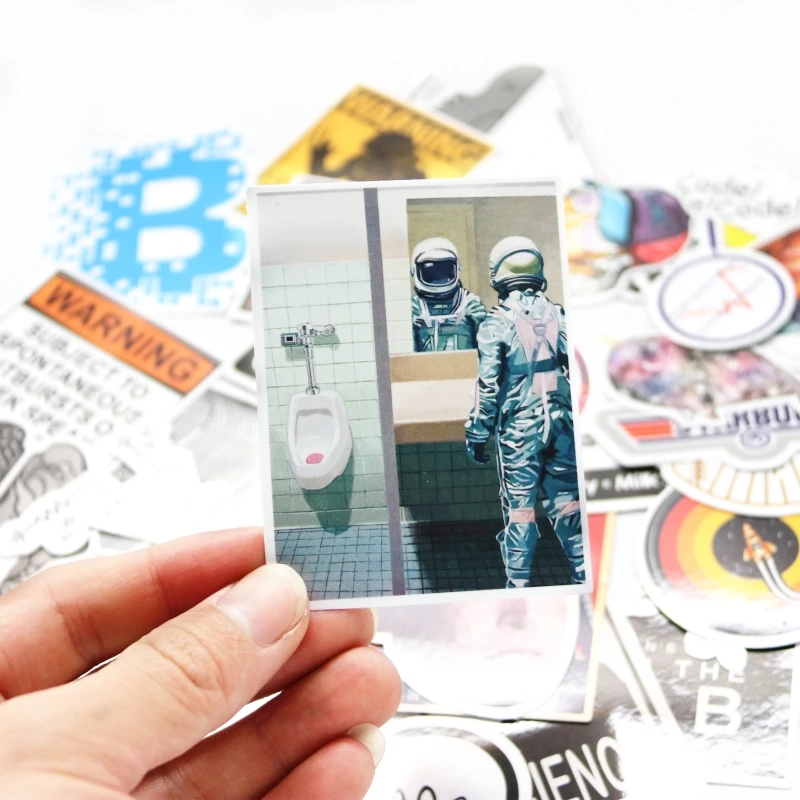 30 PCS science chemistry lab astronaut stickers blockchain code Brain scientists funny stickers for child gift decor Luggage