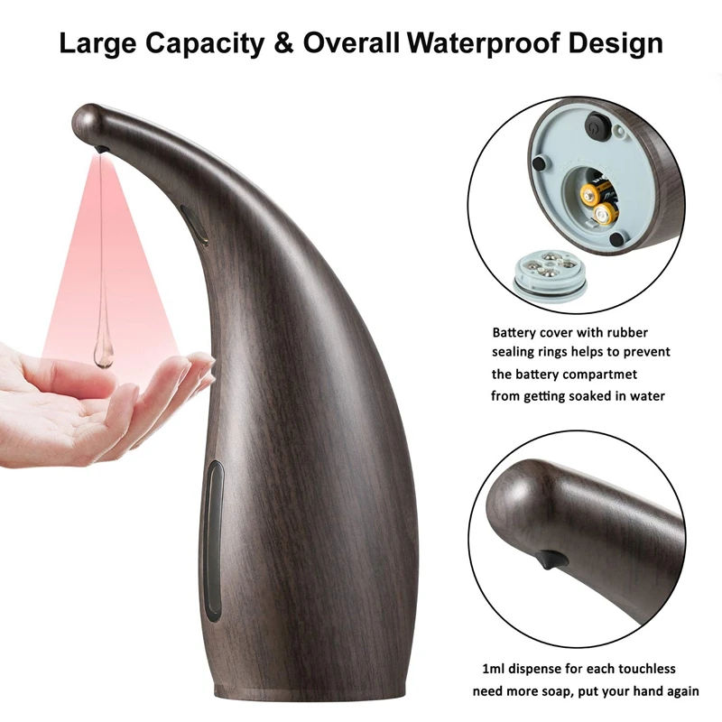 

Automatic Soap Dispenser Touchless Soap Dispenser 300Ml Electric Dish Soap Dispenser With Ip67 Deep Waterproof Dish Liquid Aut