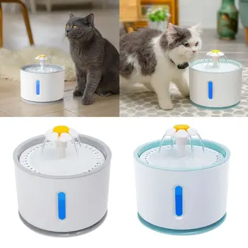 

2.4L USB Automatic Pet Water Fountain Dog Cat Drinking Device LED Indicator Feeder Bowl dog water dispenser