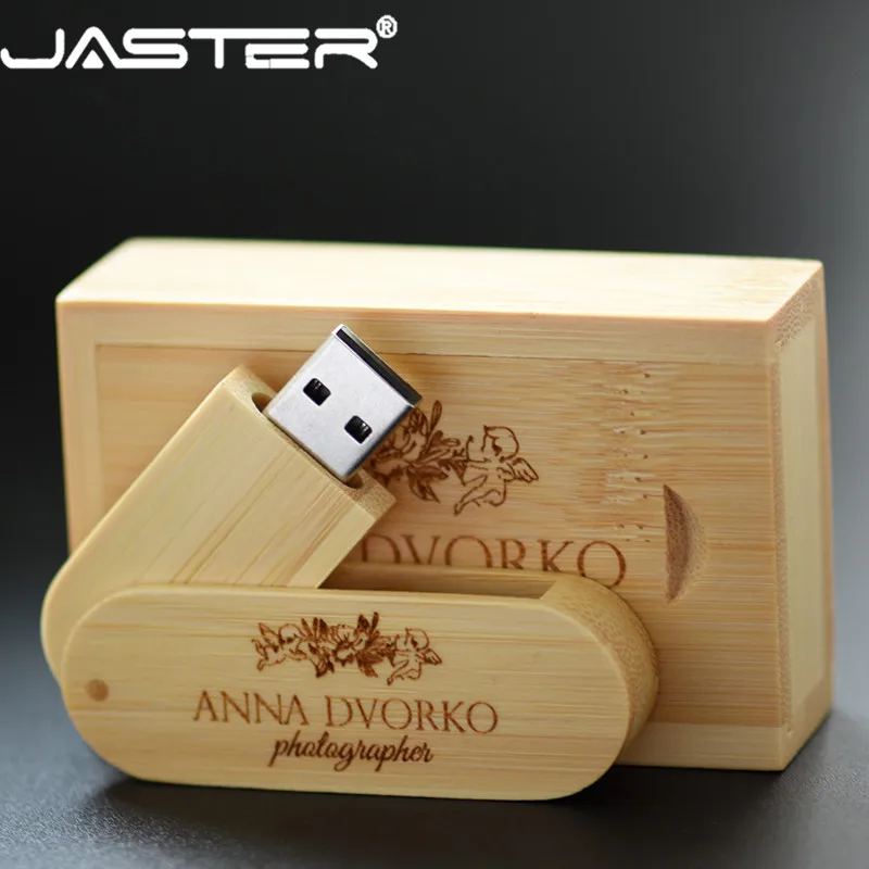 JASTER(более 10 шт бесплатный логотип) деревянный флеш-диск usb 2,0 Флешка 8 ГБ 16 ГБ 32 ГБ 64 Гб вращение usb+ коробка карта памяти фотография