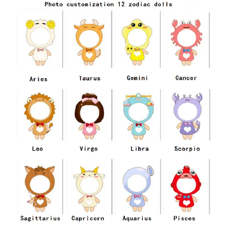 New-Hot-Photo-customization-DIY-zodiac-Virgo-Cushion-Plush-Toys-Dolls-cartoon-sofa-car-Pillow-Decorative