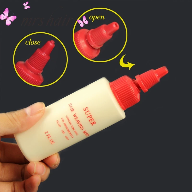 White Virgin Hair Weft Bonding Glue Adhesives 2oz Adhesives Glue Hair Wefted Bond Adhesives For Salon Professional Use Only