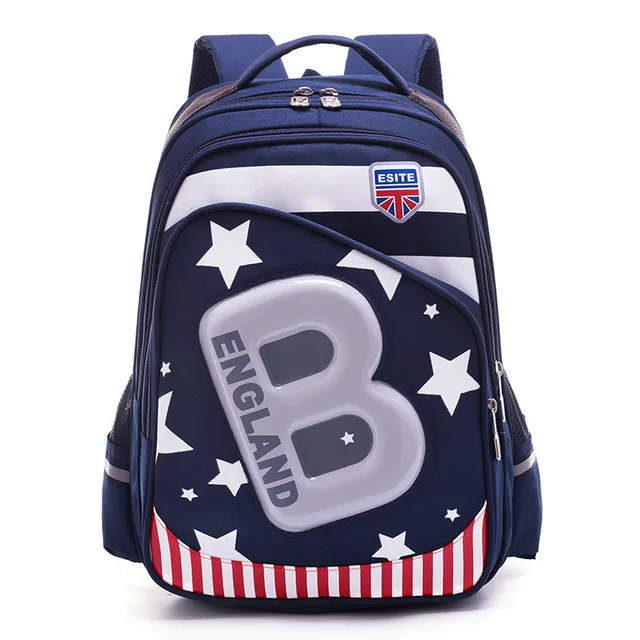 Letter B School Bags for Boys Girls Large capacity Children Orthopedic