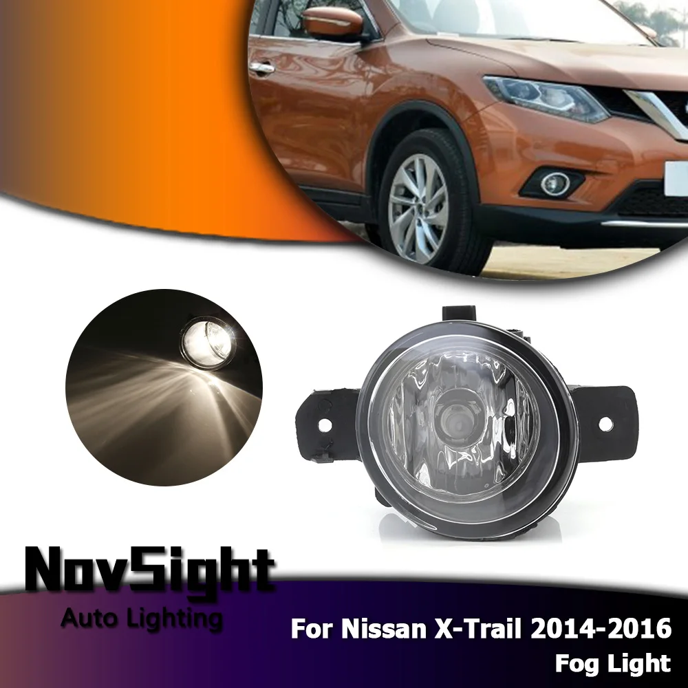 

NOVSIGHT Auto Car Driving Fog Lights Lamp Halogen Bulbs Fog Lamps for Nissan X-Trail 2014-2016 D35