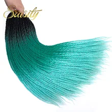 Saisity Ombre Сенегальские скрученные волосы на крючках косички 24 дюйма 20 корней/упаковка синтетические плетеные волосы для женщин серые, синие, розовые, коричневые