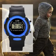 Спортивные студент, дети, часы дети мальчики девочки ребенок светодиодные цифровые наручные часы электронные наручные часы для подарок для мальчика девочки