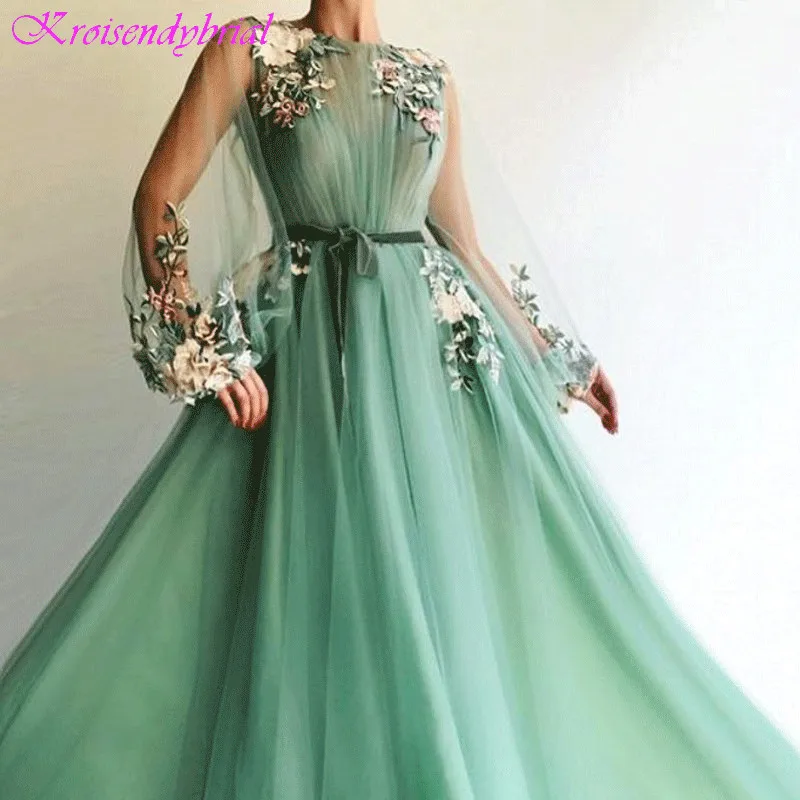 

DZW001 Long Sleeves Custom Made A-Line Evening Dresses Prom Real Sample Factory Price Evening Gowns Dresses 2019