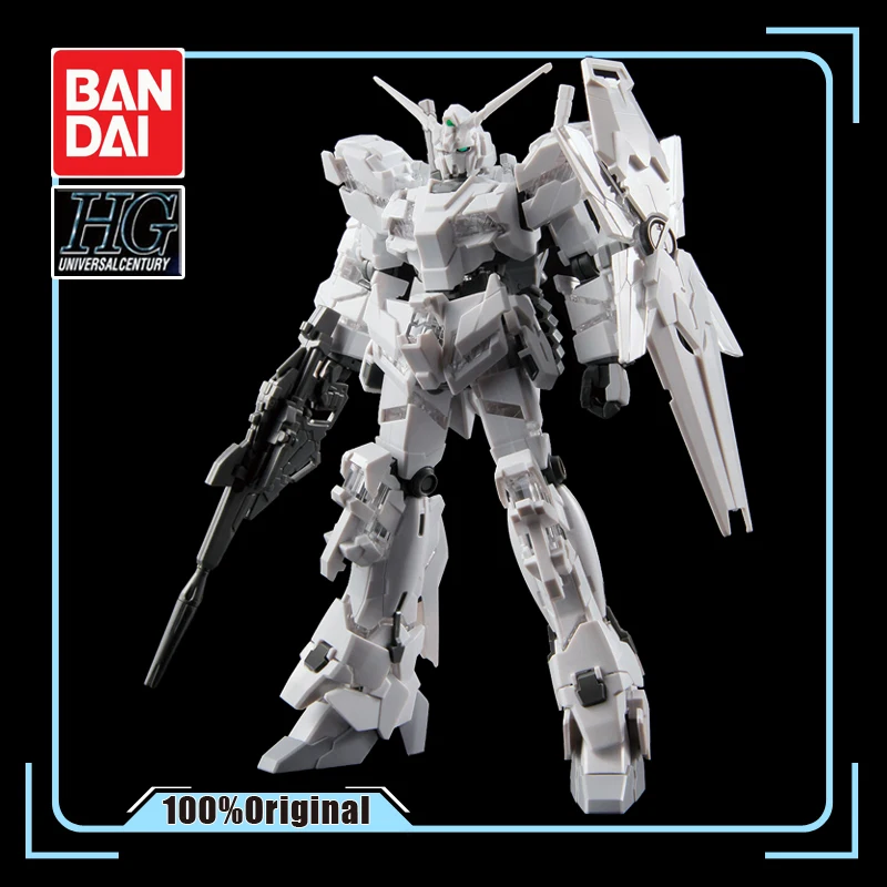 Bandai Одайба Limited Gundam база HG 1/144 картина с изображением единорога Special Edition все белые фигурку модель дети собраны игрушечные лошадки