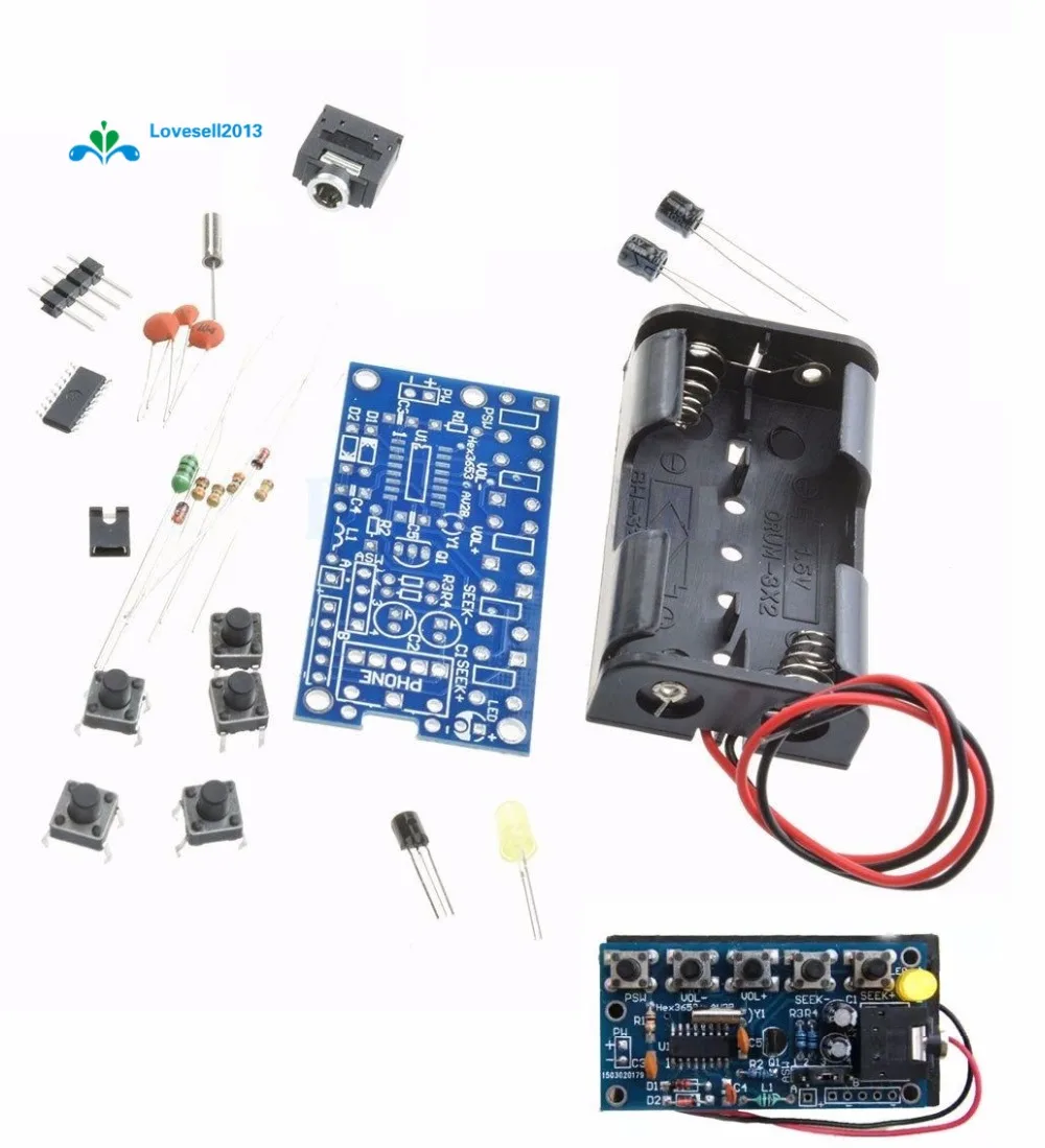 Беспроводной Стерео FM радио приемник модуль PCB DIY электронные наборы 76 МГц-108 МГц Великобритания