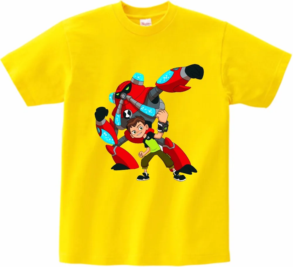 

2019 Summer Tops Ben 10 Costumes Boys T Shirt Short Sleeves Boys T-shirts Sportwear Outfits Cartoon Kids Short Sleeves MJ