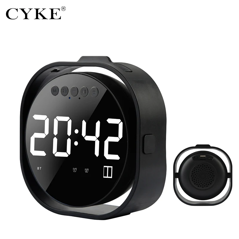 

CYKE new V6 mirror bluetooth speaker portable alarm clock wireless multi-function speaker sound