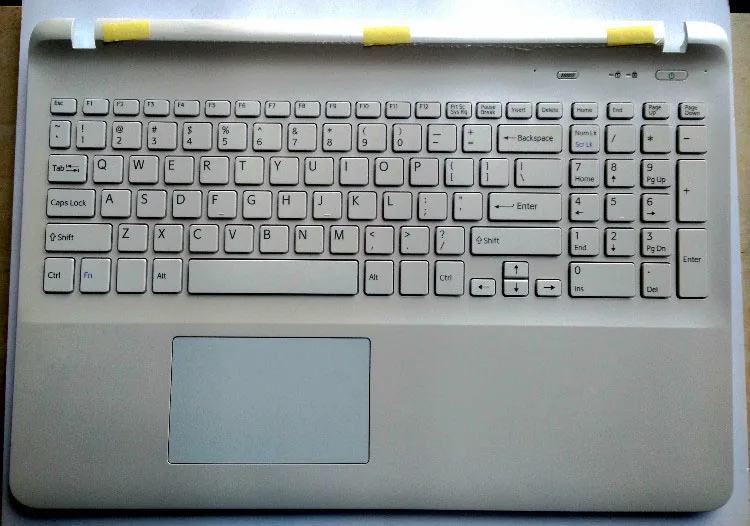 New for SONY Vaio SVF1532DCYW SVF15414CXW SVF152A29V English US laptop keyboard palmrest backlit white