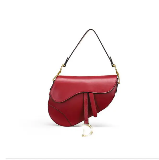 

XIAOYANIns New Pattern Retro SaddleWomen Messenger Bag Wide Shoulder Strap Chain Small Crossbody Bag PU Leather Luxury Designer