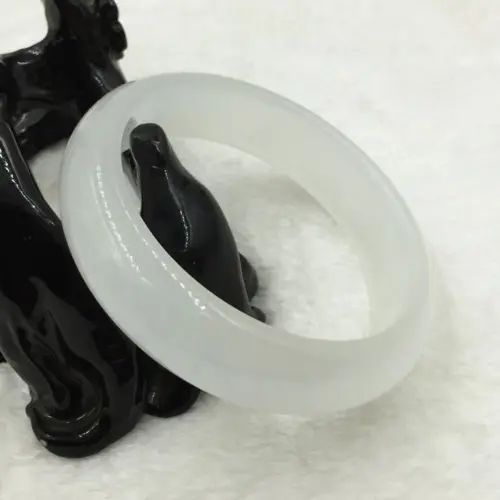 

2768 VINTAGE CHINA FASHION BEAUTIFUL WHITE JADE GEMS BANGLE BRACELET