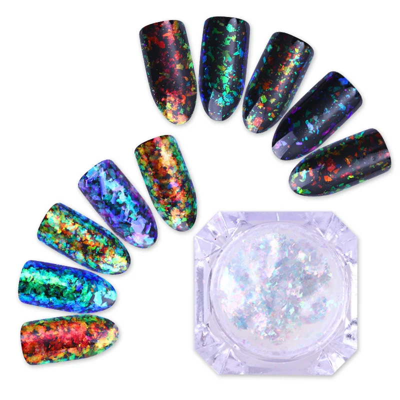 

0.2g Chameleon Flakes for Nails Shinning Glitter for Nails Power Sequins Powder Mirror Chrome Nail Glitter Dust