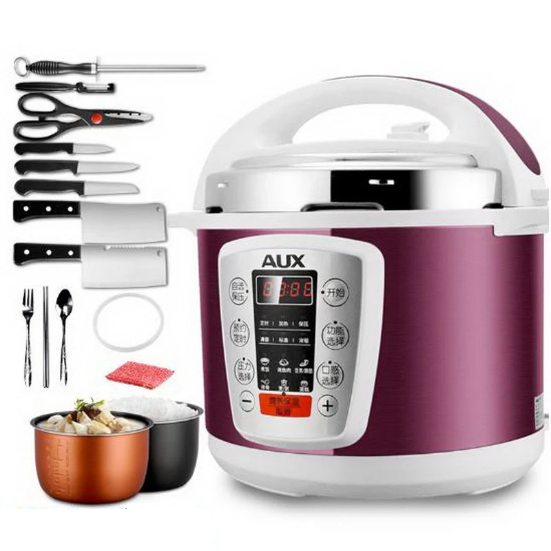 

Household Electric pressure cooker double gallbladder 5L capacity /Easy to clean/Anti-hot handle/Detachable detachable/tb271002