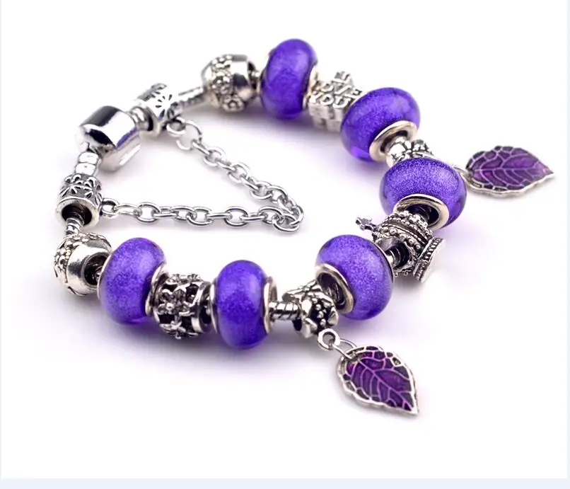 aliexpress hot sale hiphop kpop leaves pendant purple beads christmas xmas new year gift for font