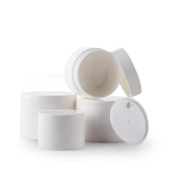 

20pcs Cream Travel Container Mask Lotion Jars 30g PP Plastic Glossy White Empty Cosmetic Packaging Containers with Lids Inside