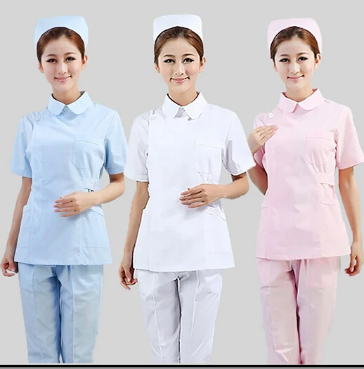Больница женская Больничная медицинская рабочая одежда с короткими рукавами; Рабочая обувь для медсестер; Медицинские костюмы