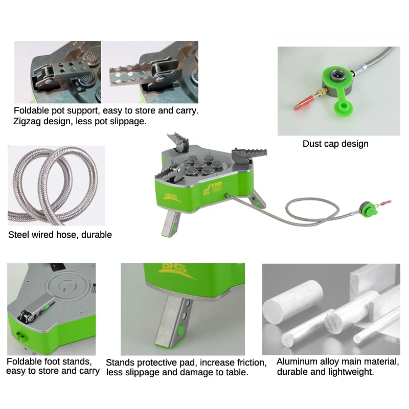 BRS мощная газовая горелка для кемпинга, портативная газовая горелка для пикника, ветрозащитная плита BRS-71
