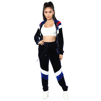 

Velvet Tracksuit Women Two Piece Set Top and Pants Sportswear Jacket Jogger Pants Casual Autumn Winter Outfits Velour Sweat Suit