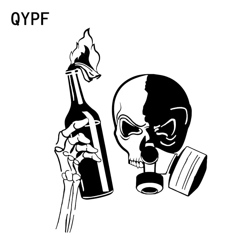 QYPF 13 4*18 см самый крутой Череп Скелет страшный Апокалипсис бунт бомба виниловый