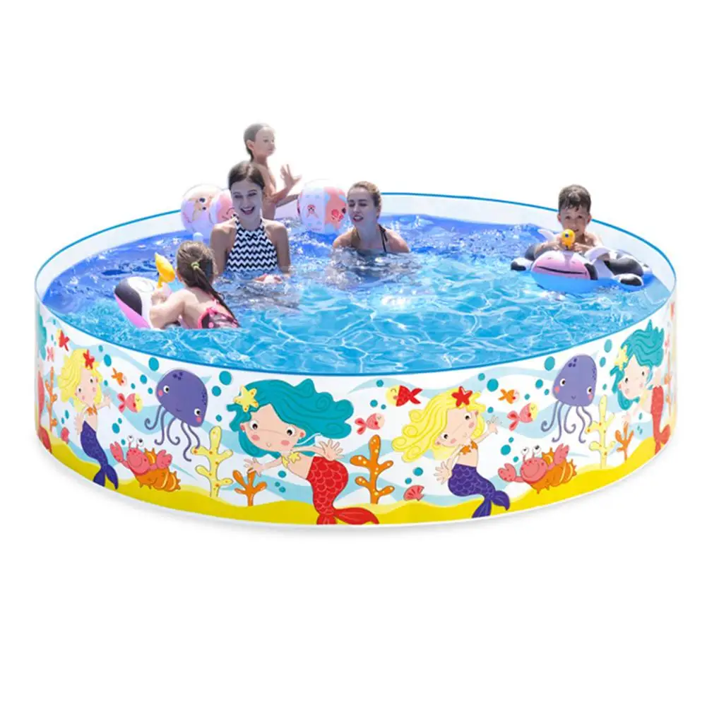 Piscina portátil de plástico duro para niños, piscina, piscina familiar, acuario para salir de verano - AliExpress Deportes y
