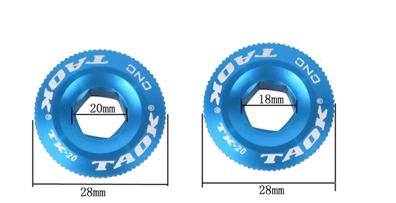 TAOK 18 мм/20 мм горные велосипеды MTB дорожные велосипеды ось цвет колесо для цепной передачи винты части шоссе зубная пластинка винты