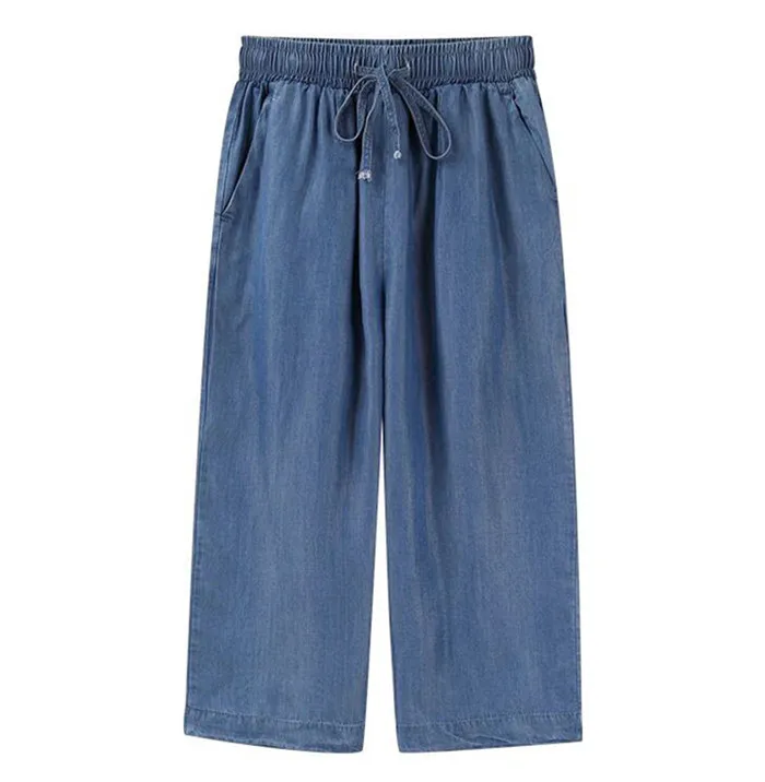 Летние новые женские эластичные хлопковые джинсы, брюки, полосатые джинсовые брюки, брендовая модная одежда для девочек, большие размеры, джинсы 5xl 6xl 7xl