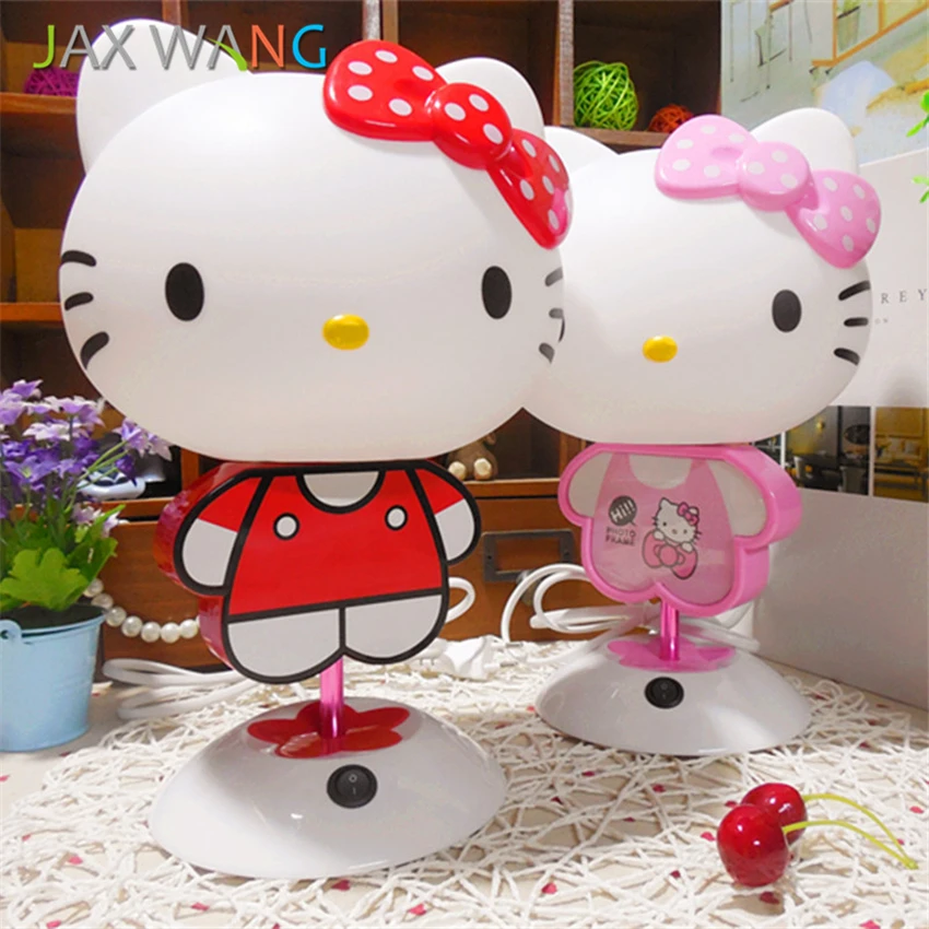 

Pink/Red LED Luminaire Hello Kittly Cat Children Room Table Lamp Lighting Table Lamp Birthday Present Christmas Present Avize