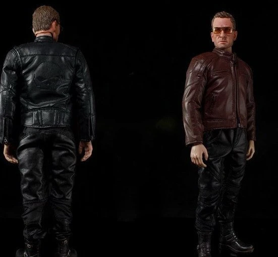 

1/6 Davidson Leather Jacket Reflection Skull 2 Color Scheme for 12" Action figures in stock