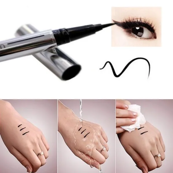 Черный Водонепроницаемый Красота жидкая подводка Pen Eye Liner Pencil Макияж Косметика Maquiagem