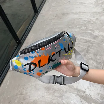 

2019 laser bag for belt Children Fashion Print Crossbody Shoulder Messenger Bag Coin purse Waist Pack Women's cheat Phone Pouch